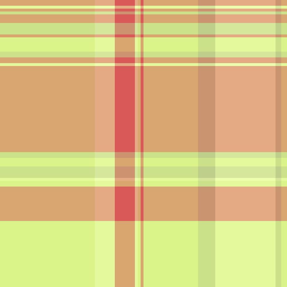 Bag plaid fabric textile, africa texture tartan seamless. Vivid pattern check background in lime and orange colors. vector