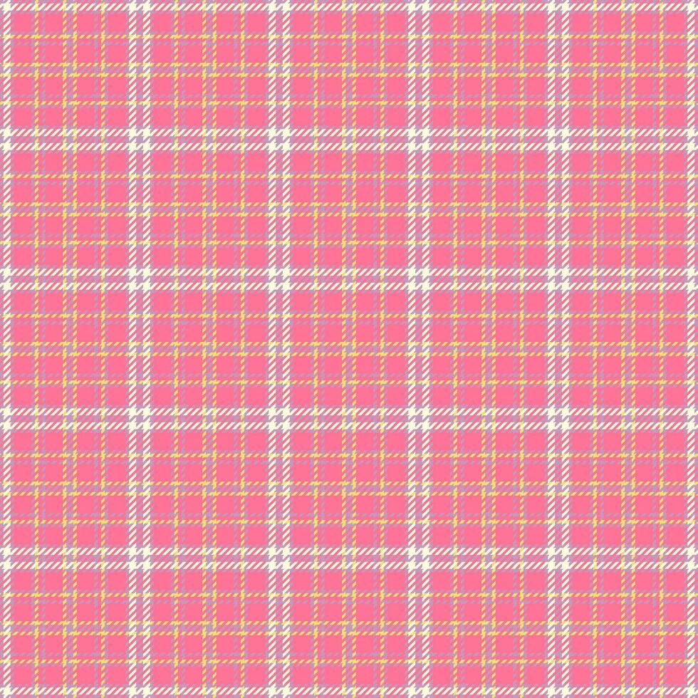 Linen textile check, carpet plaid tartan pattern. Decorative texture background fabric seamless in red and pastel colors. vector
