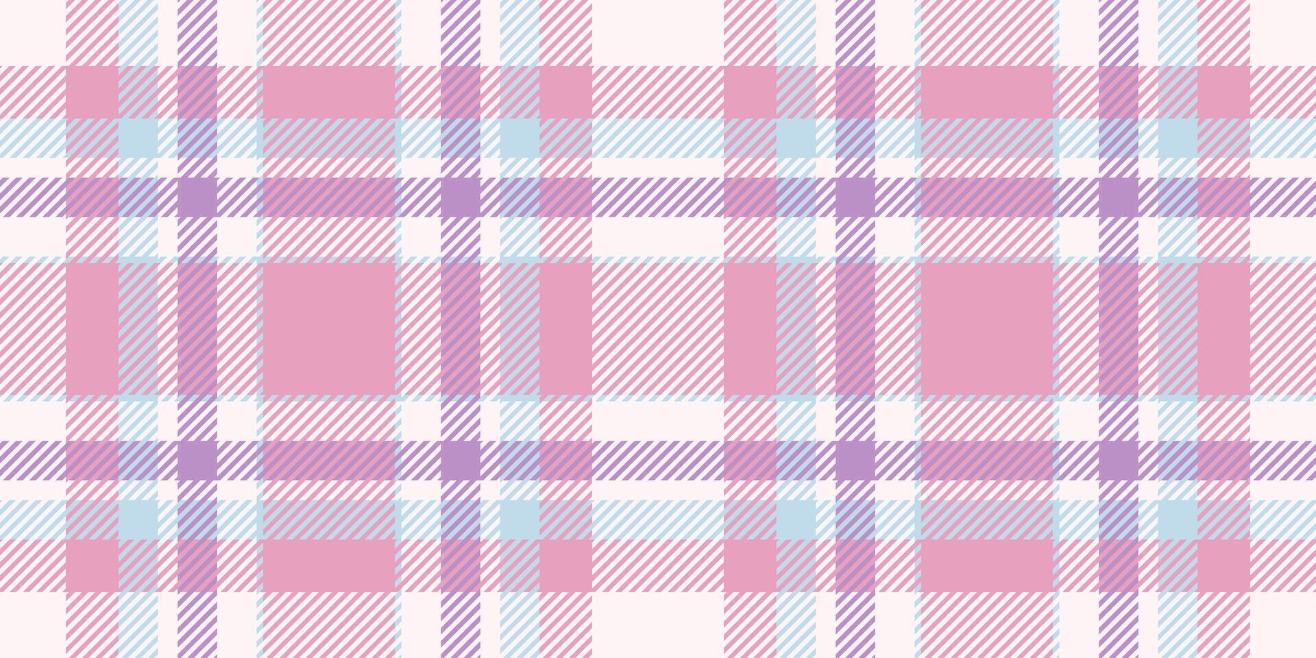 Cultural background plaid pattern, 20s tartan seamless textile. 40s fabric texture check in lavender blush and pink colors. vector