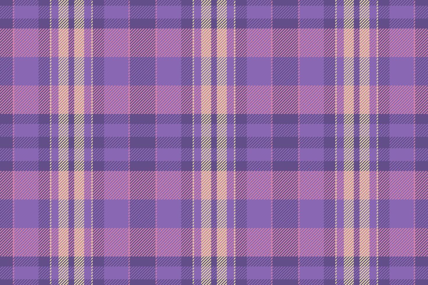 Christmas card tartan check textile, kind seamless fabric texture. Design background pattern plaid in violet and pink colors. vector