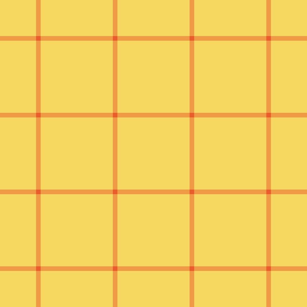 Quilted texture pattern textile, wide check background plaid. Countryside fabric tartan seamless in yellow and orange colors. vector