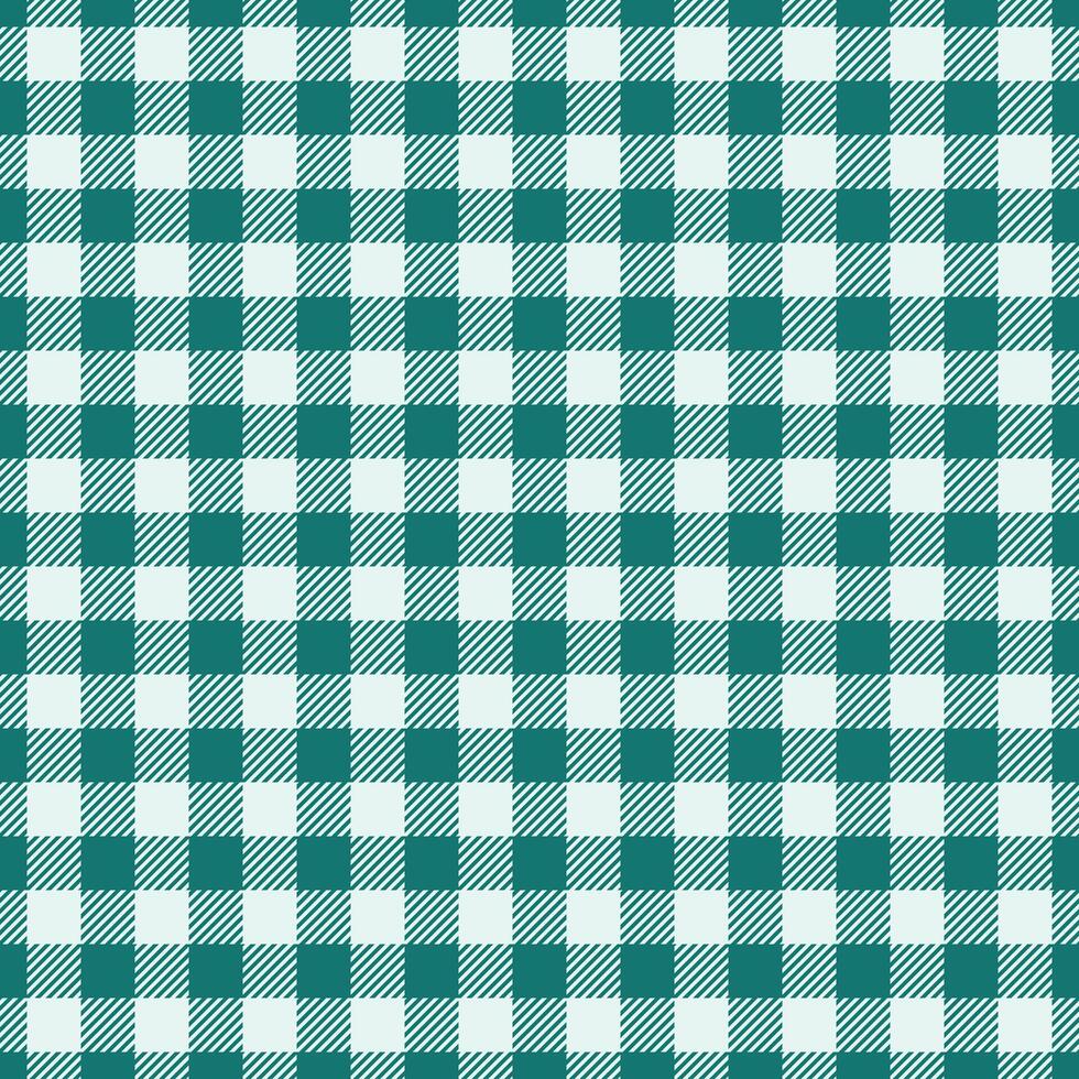 Elegant teal and white gingham pattern. Perfect for textile design, website backgrounds, or crafting projects. Clean, modern aesthetic adds a touch of sophistication. vector