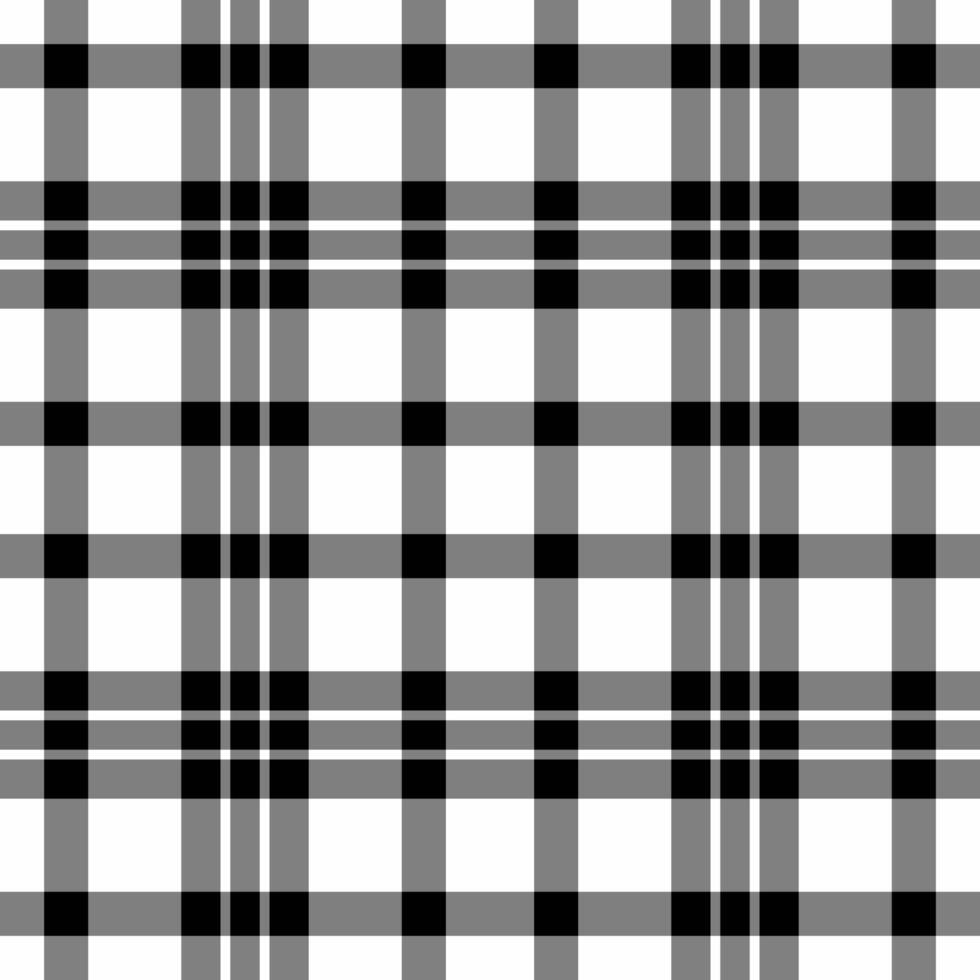 Oilcloth fabric seamless, wide pattern check textile. Up plaid background tartan texture in gray and white colors. vector