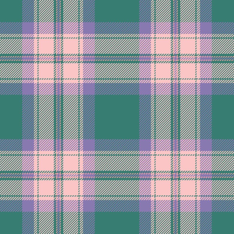 Serene fabric plaid seamless, factory textile pattern check. Simplicity tartan texture background in teal and light colors. vector