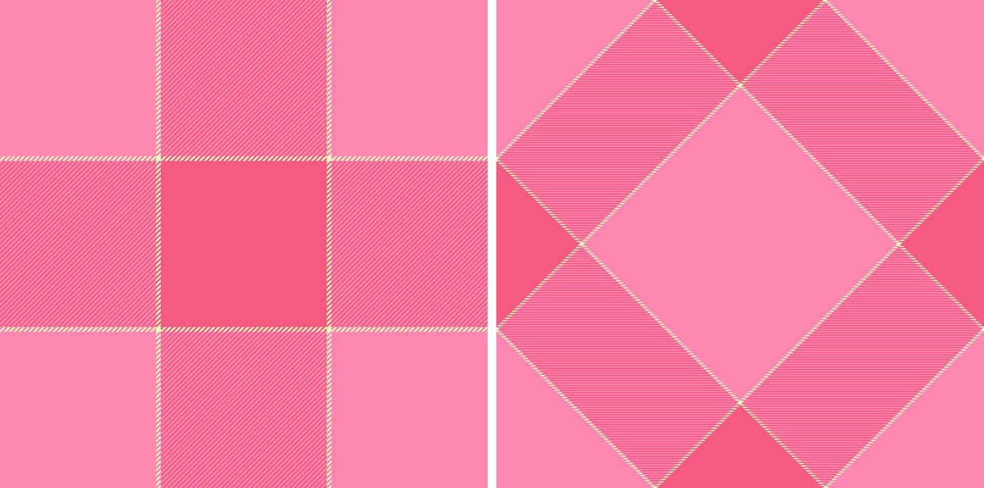 Stylish pink and pastel yellow striped patterns. Perfect for fashion, textile, website backgrounds, or scrapbooking projects. Two distinct geometric designs offer versatile options. vector