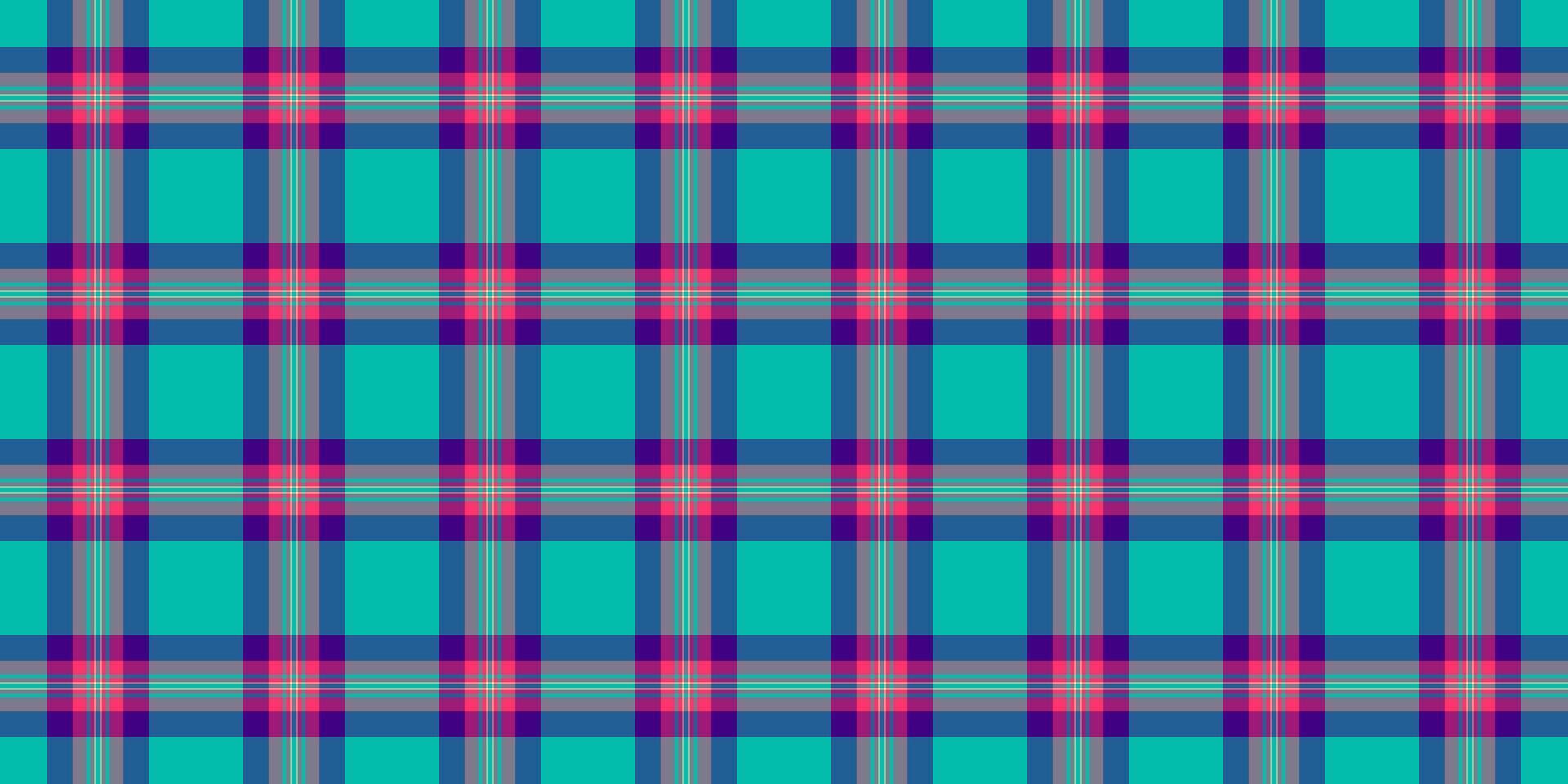 Difficult textile tartan seamless, veil pattern background texture. Woman fabric plaid check in pastel and teal colors. vector