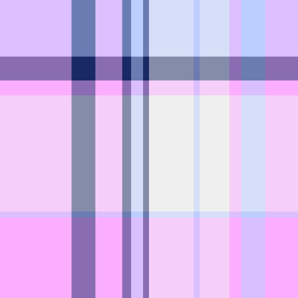 Form tartan pattern, back to school seamless texture fabric. Expensive plaid check textile background in light and purple colors. vector