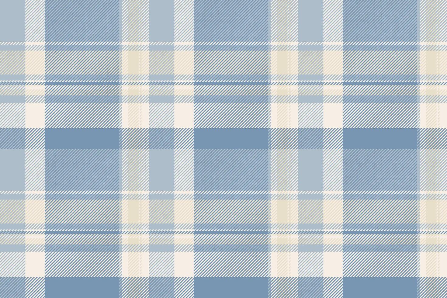 Multi fabric texture textile, pajamas plaid tartan seamless. Rag check pattern background in cyan and pastel colors. vector