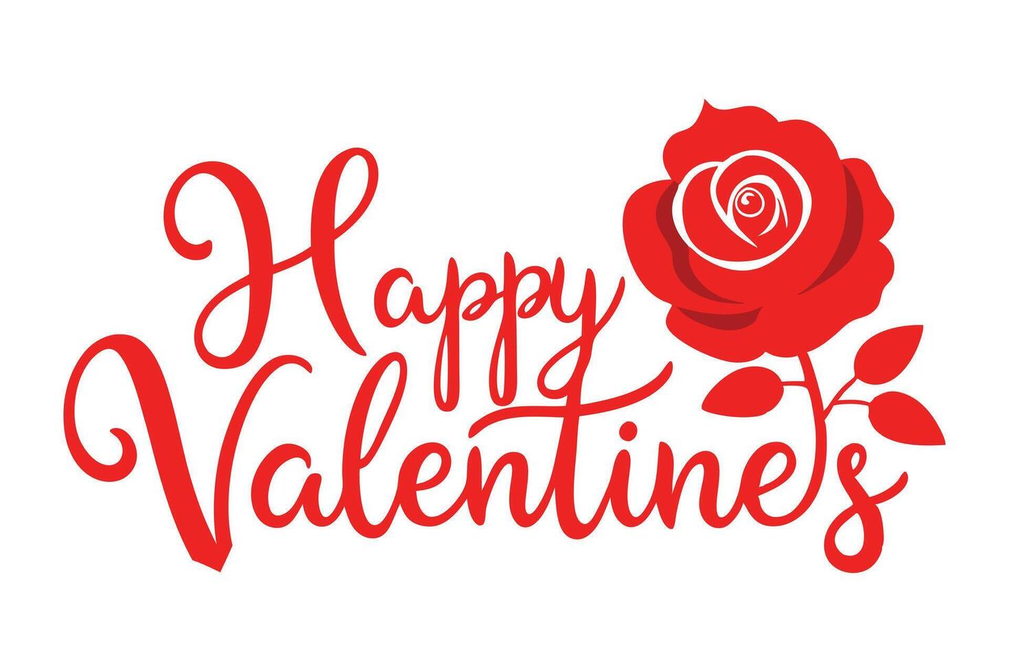 Happy Valentine Day typography vector