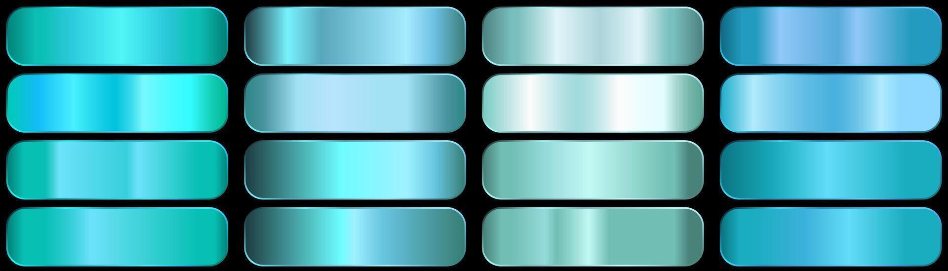 Emerald Green Leaf Gradient Texture Gradient Templates Set vector