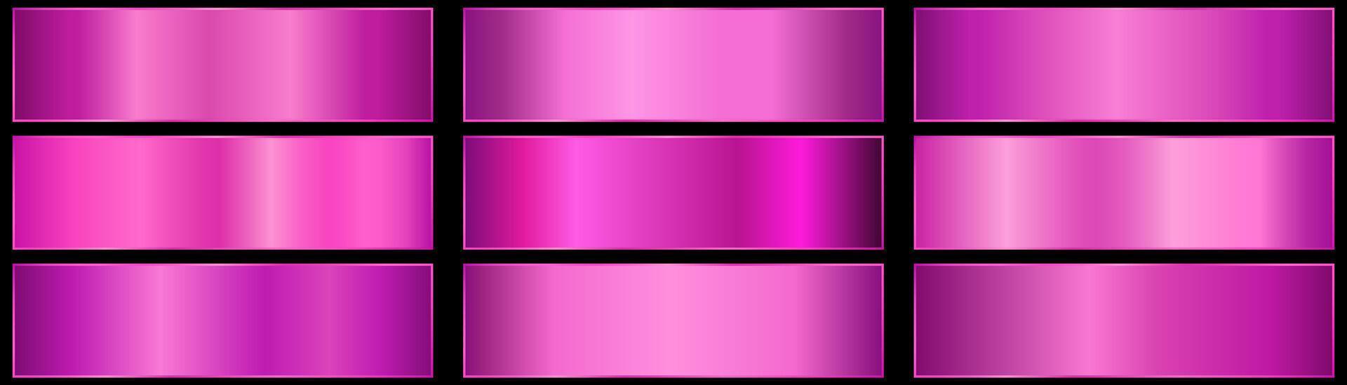 gradient set of purple, violet and blue metallic foil texture. vector