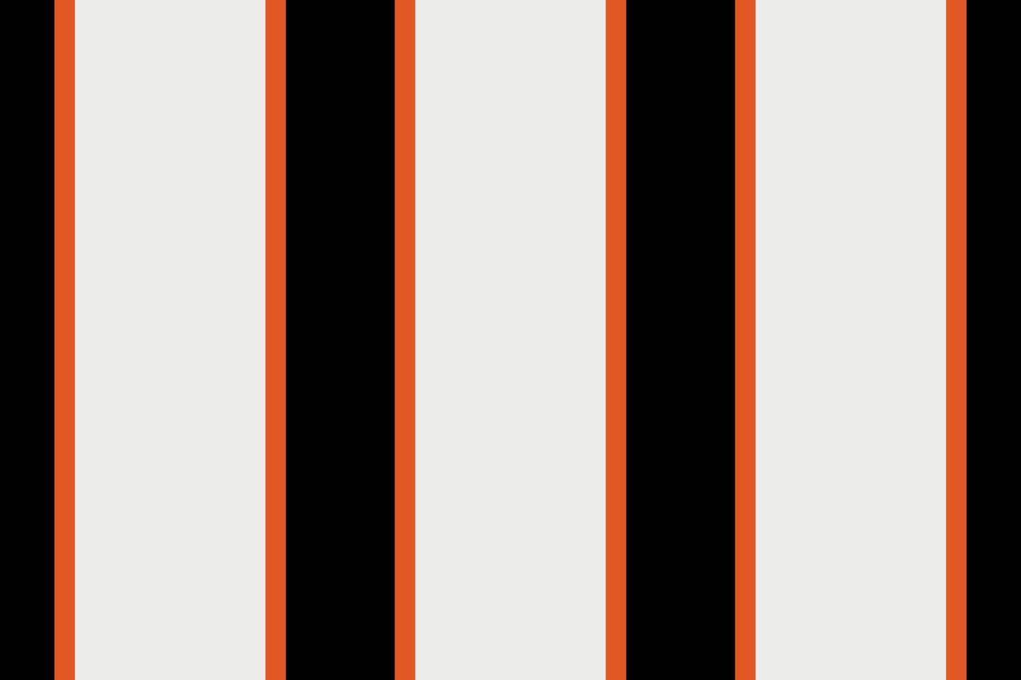 Styling vertical background lines, fashioned texture fabric. Bed seamless pattern textile stripe in orange and black colors. vector