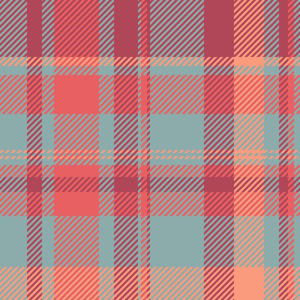 Customizable textile plaid tartan, wedding seamless pattern check. Hipster fabric texture background in red and pastel colors. vector