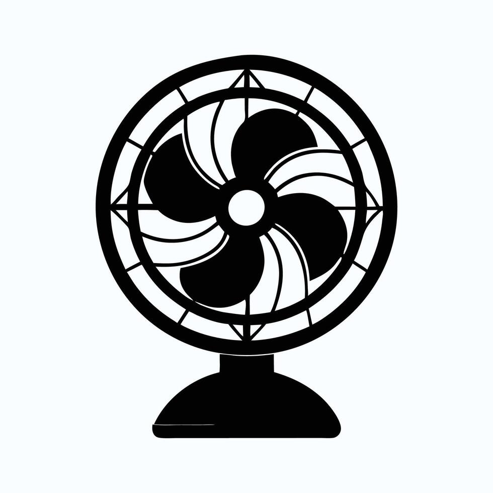 realistic fan silhouette illustrations graphics for projects vector