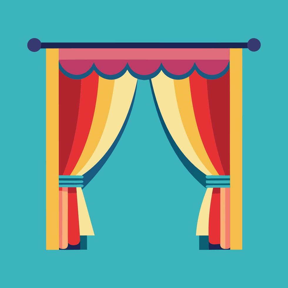 elegant curtains art for home decor designs vector