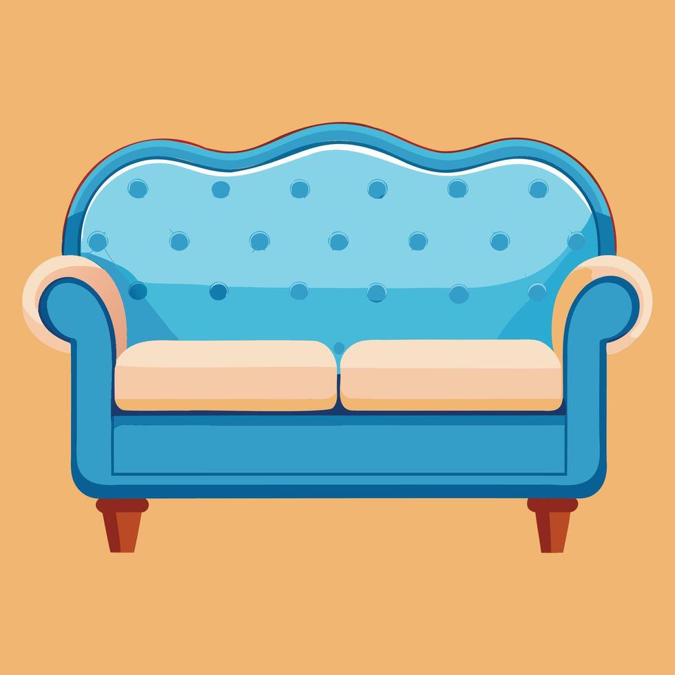 elegant sofa illustration for creative projects vector