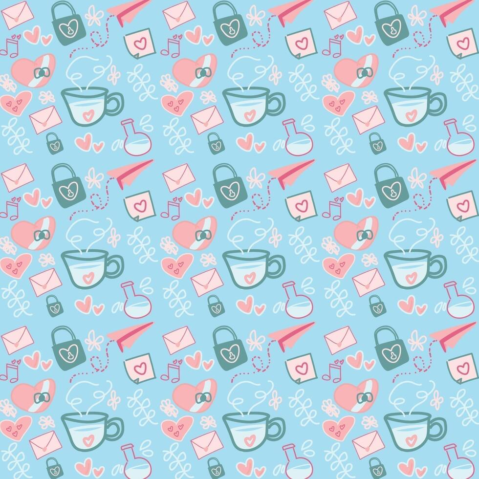 Charming Love and Friendship Pattern vector