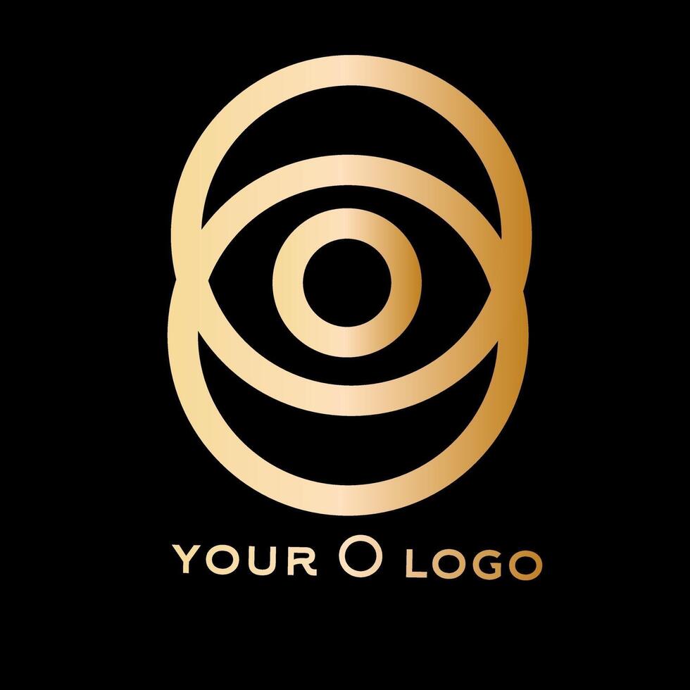 a gold logo with the word your o logo vector
