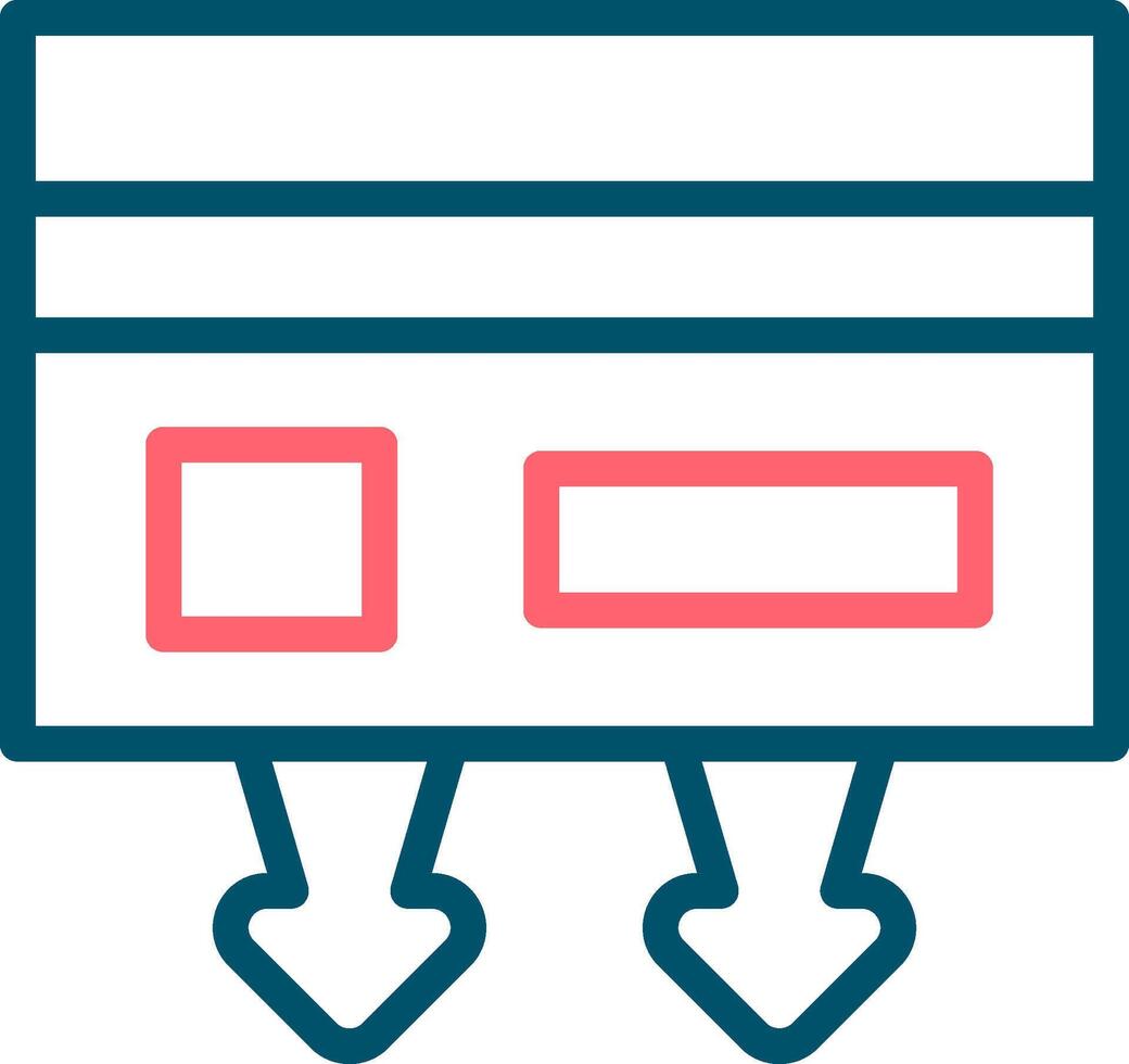 Line Two Color Design vector
