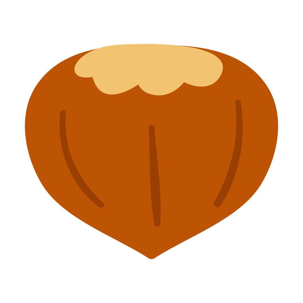 Hazelnut. Flat isolated icon. Illustration. design on white background. vector