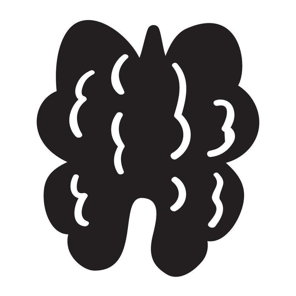 Walnut. Silhouette. Hand drawn design. Illustration on white background. vector
