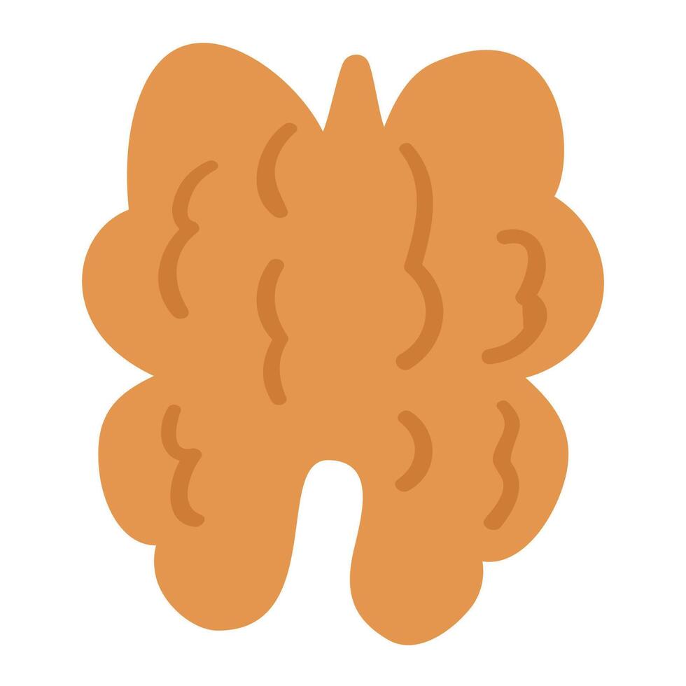 Walnut. Flat icon. illustration on white background. vector