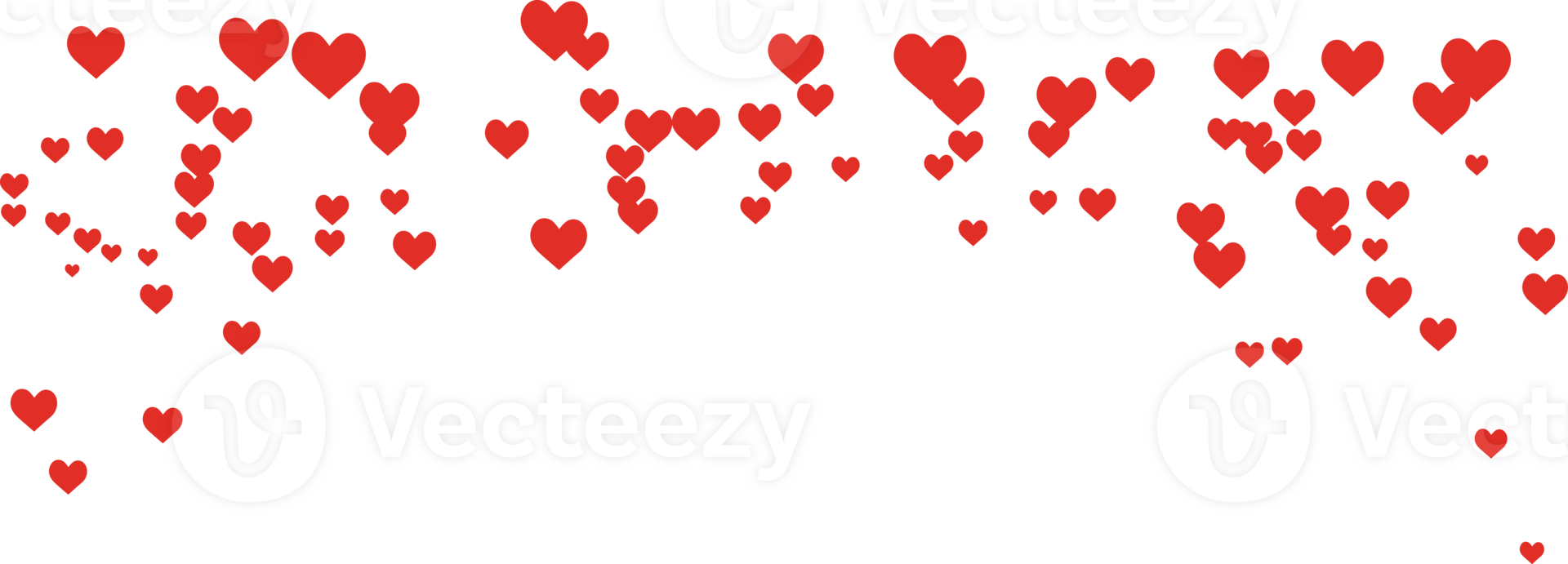 Scattered red hearts for Valentine's Day. A small, pixelated red hearts scattered across a transparent background. png