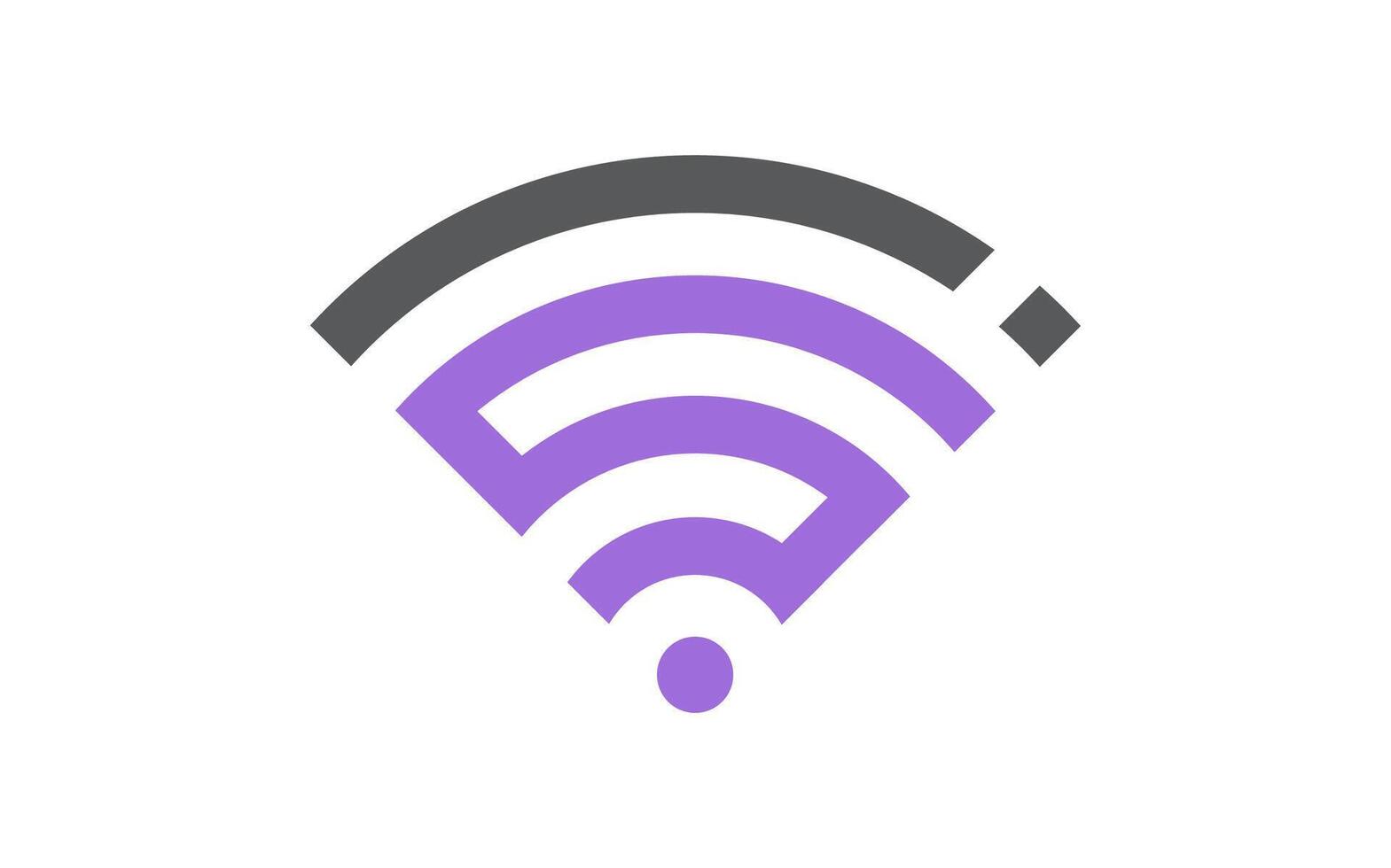 Symbol wifi with I,S initiallogo design vector