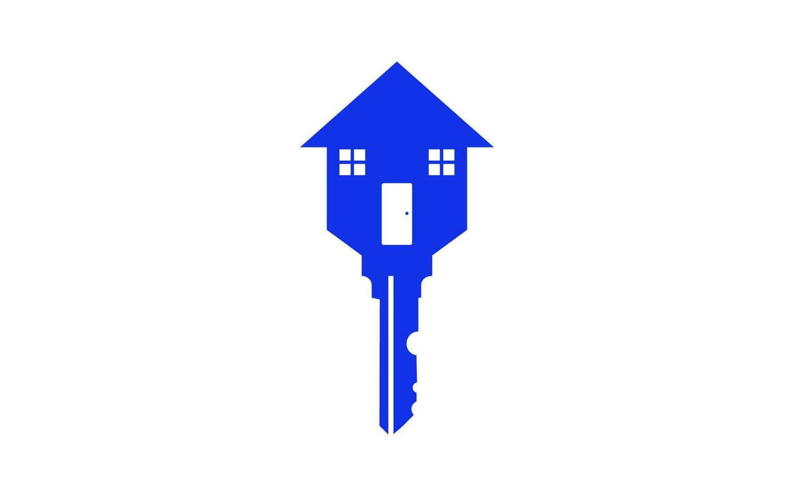 Key house security logo design concept. Home sell home buy reality buy vector
