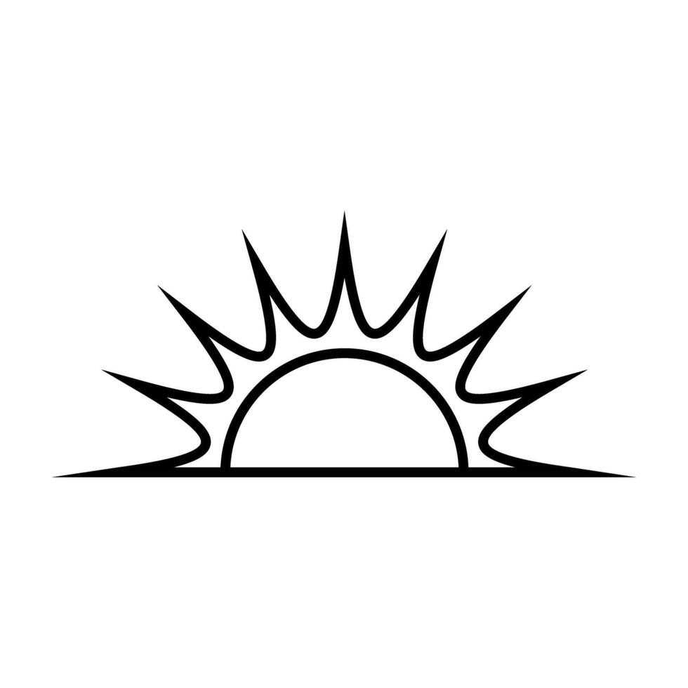 Sun symbol isolated on white background for your web and mobile app design, Sun logo concept vector