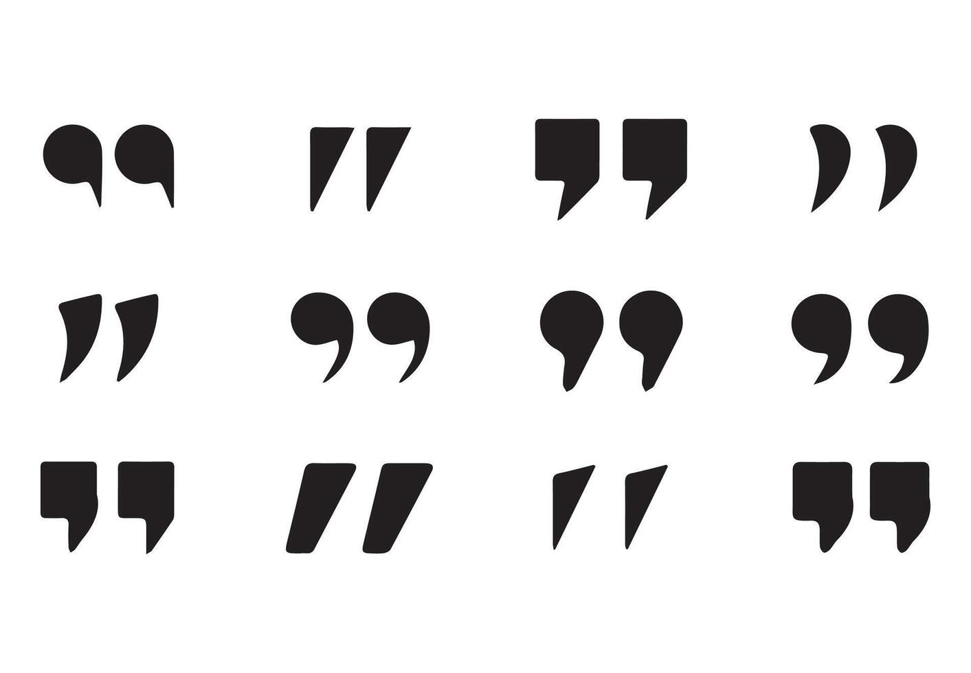 Quotes icon. Talk bubble speech icon. Black quotes icon vector
