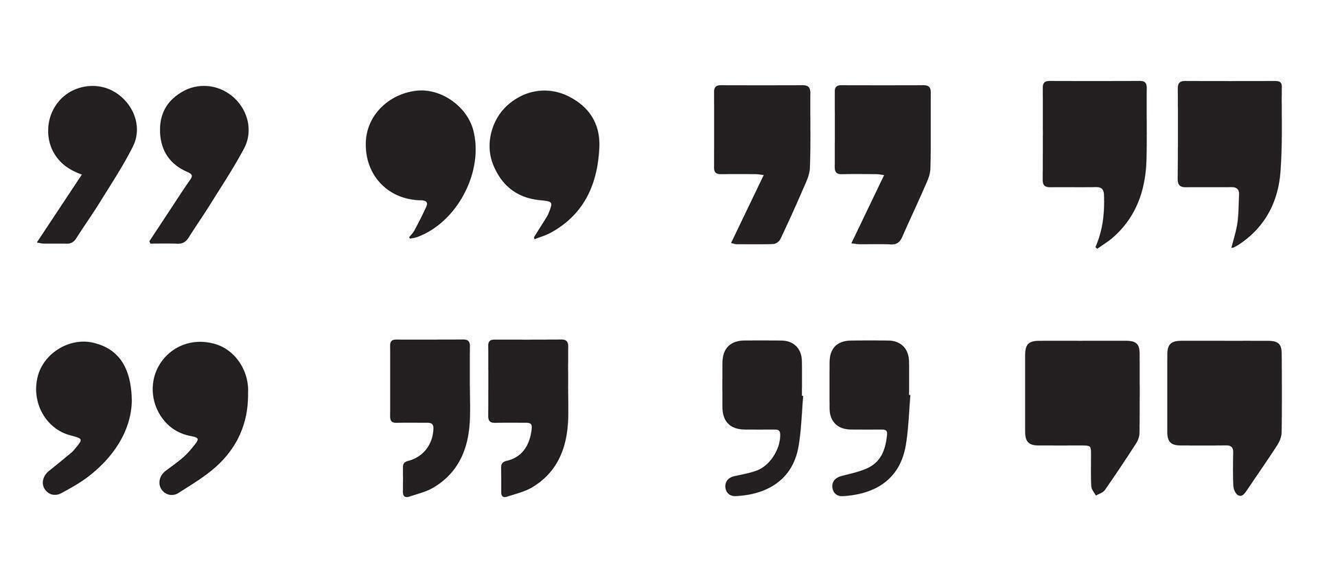 Illustration eps 10. Quote marks outline circle vector