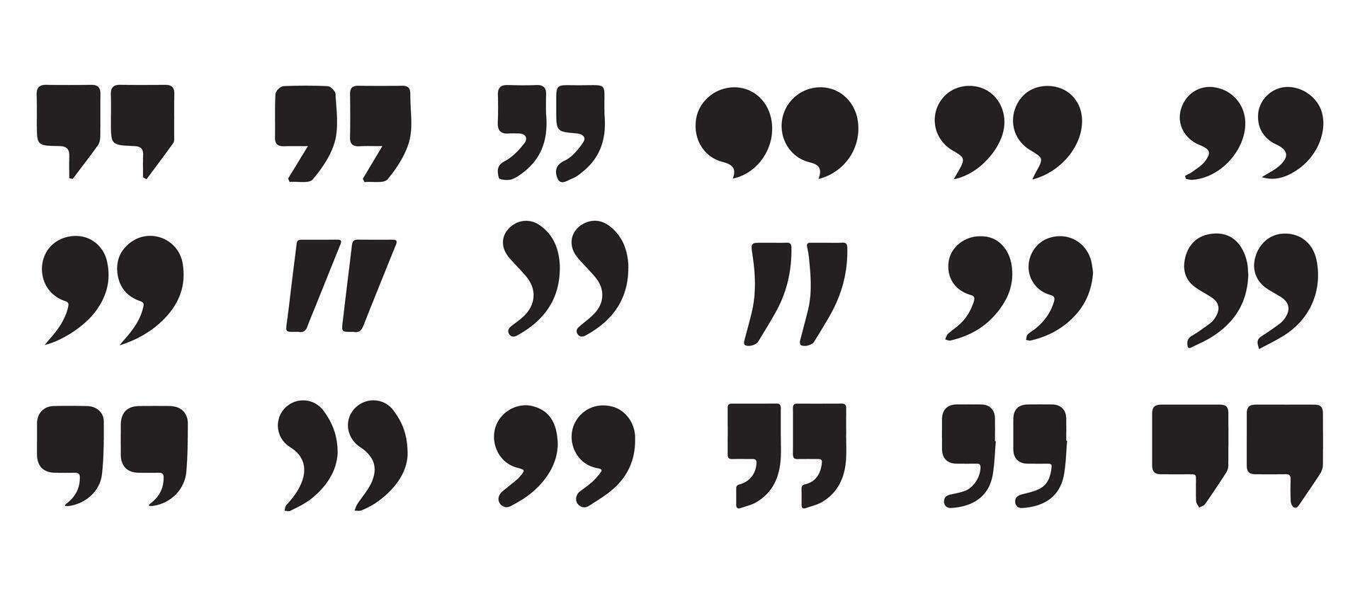 Citation double comma graphic design. Illustration eps 10 vector