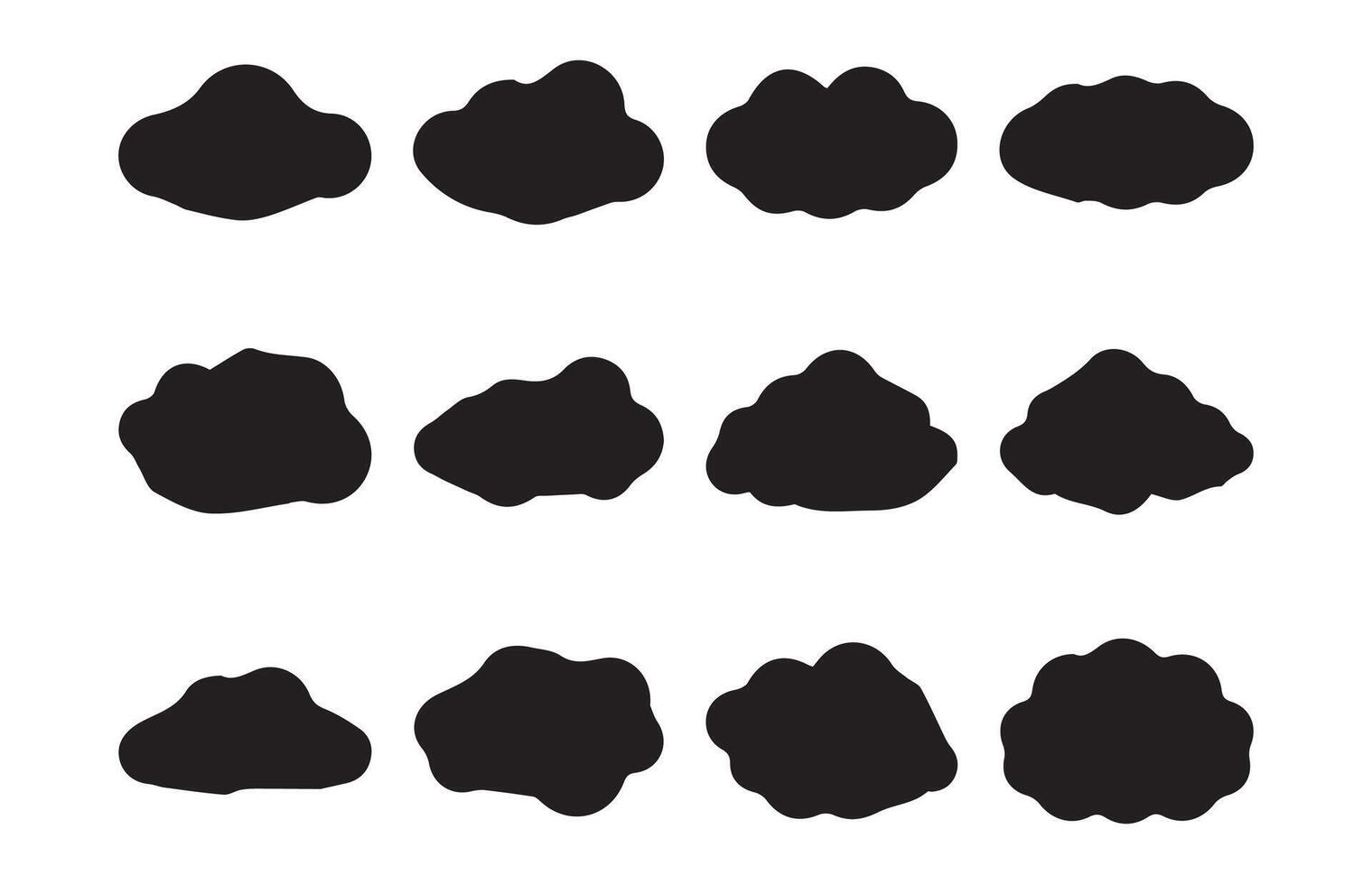 Icon illustration eps 10. Collection of various forms and contours. Data technology icons pack vector