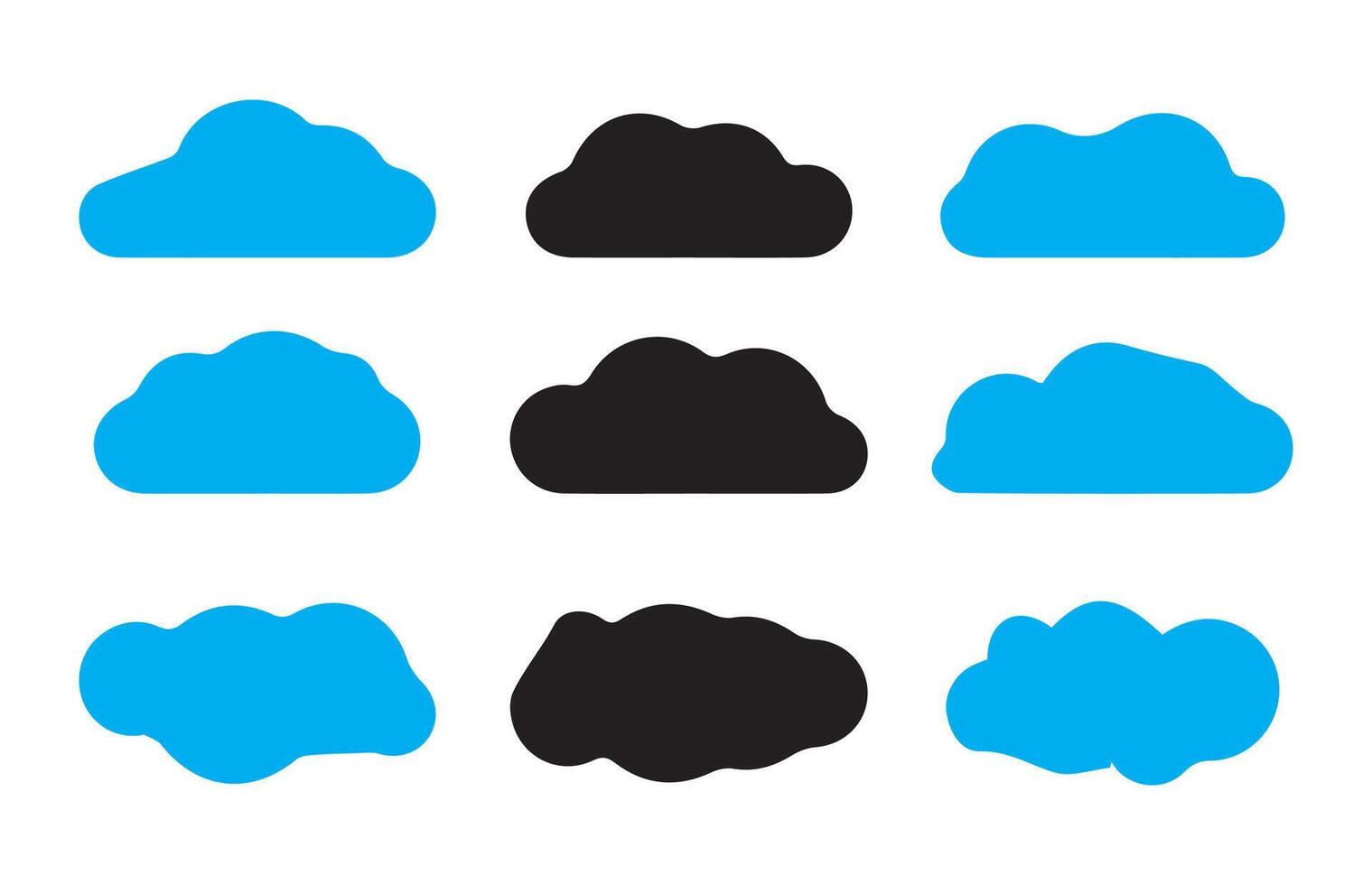 Weather concept. Clouds icon set vector