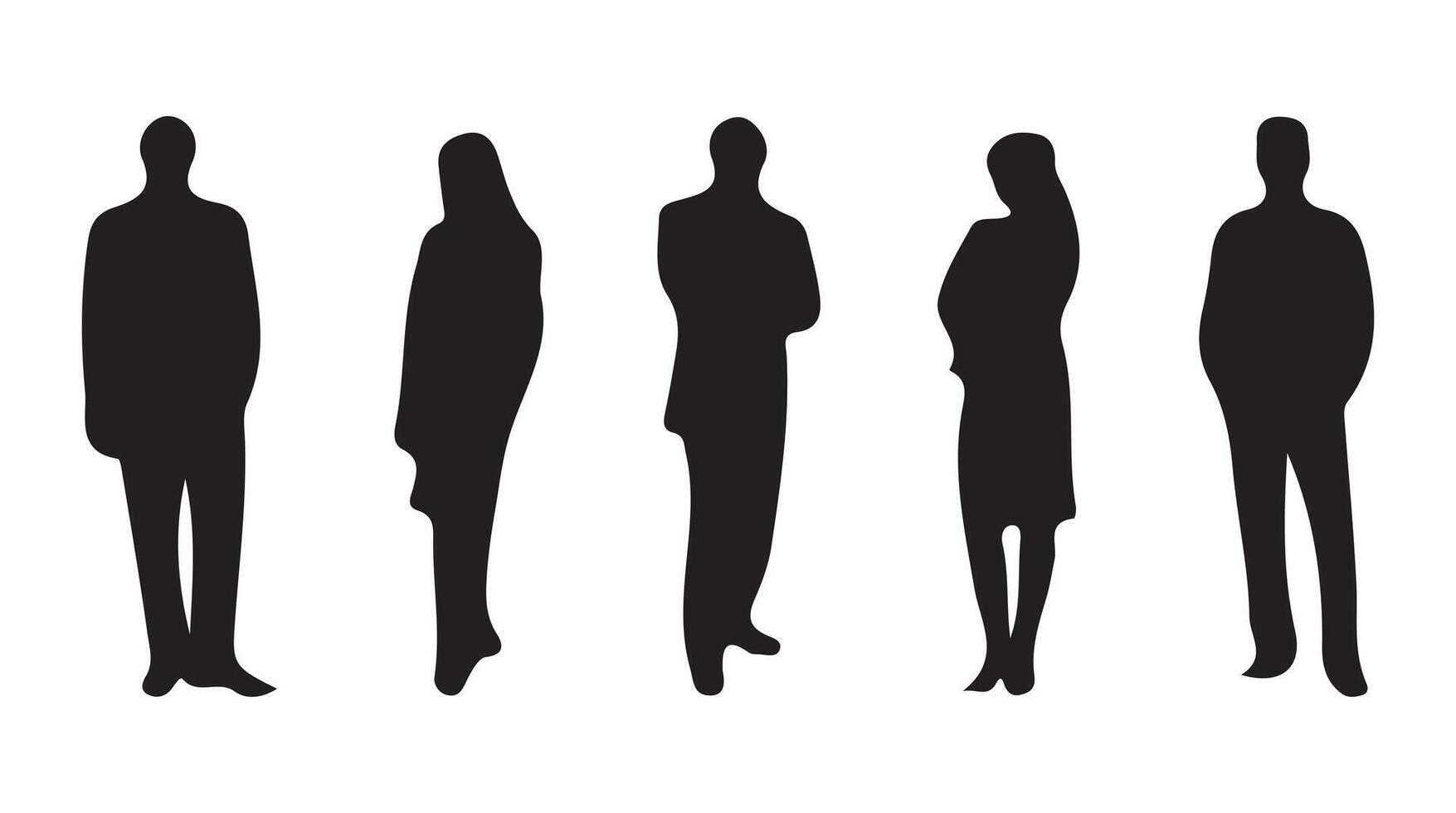 Set of black business avatars. vector