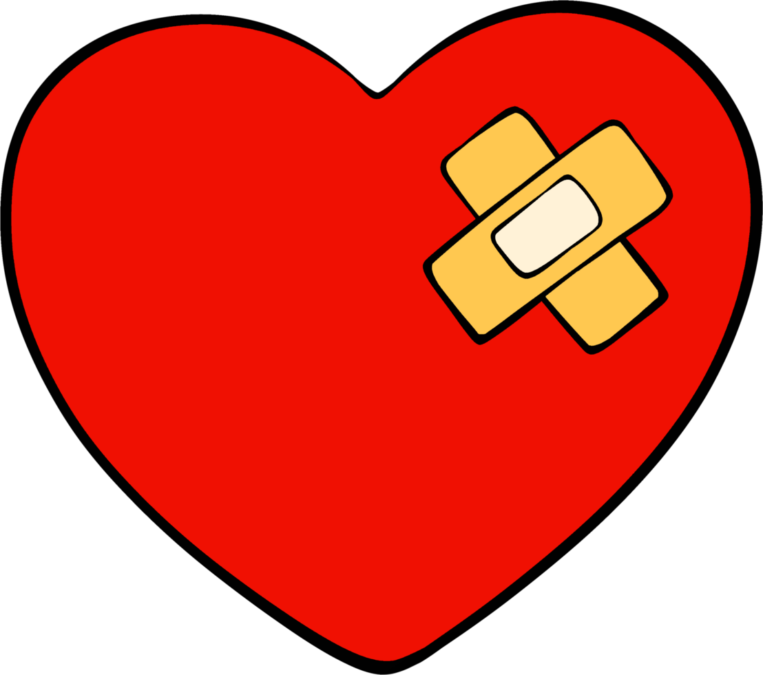 heart with bandage png
