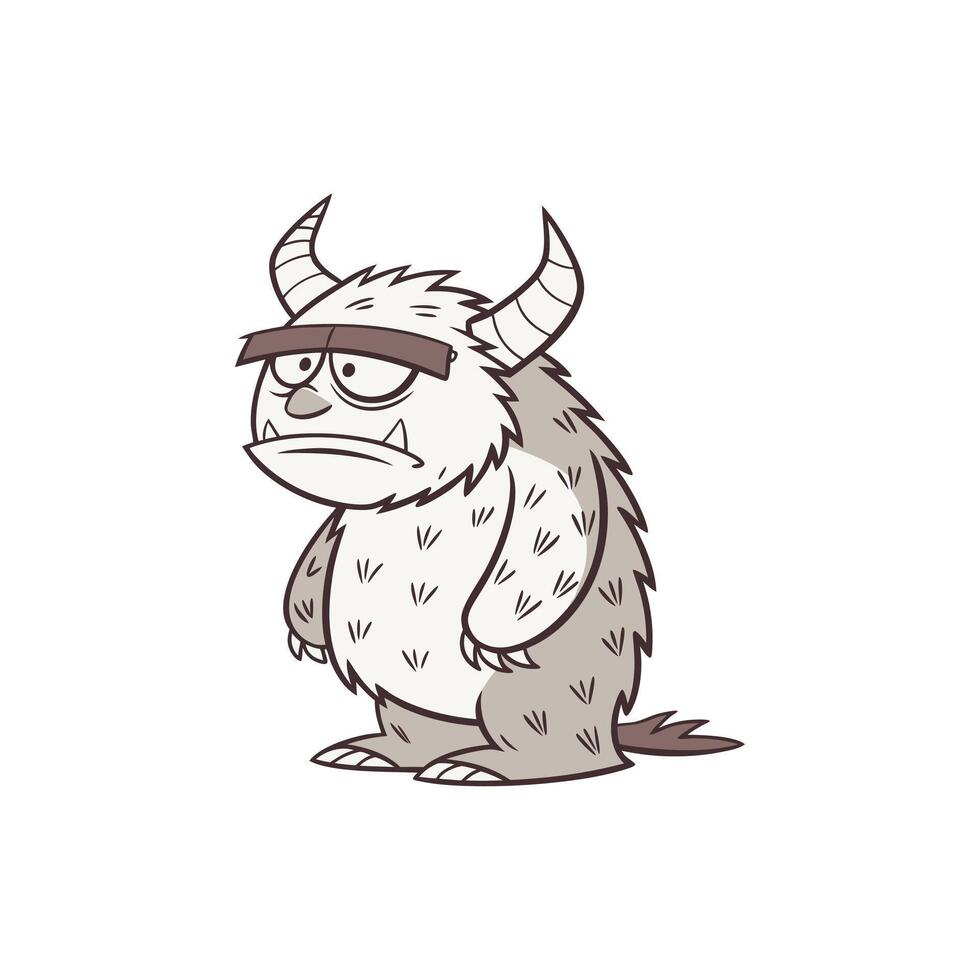 Grumpy Character Illustration vector