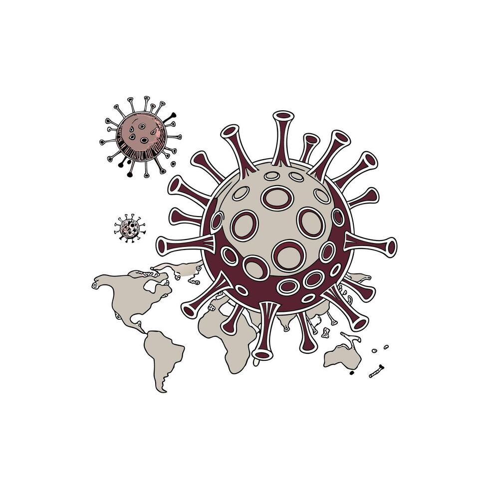 Global Pandemic Coronavirus Artwork and Spread vector