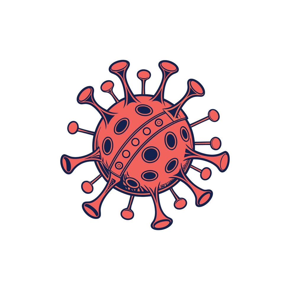 Illustration of COVID-19 Virus and Its Global Movement vector