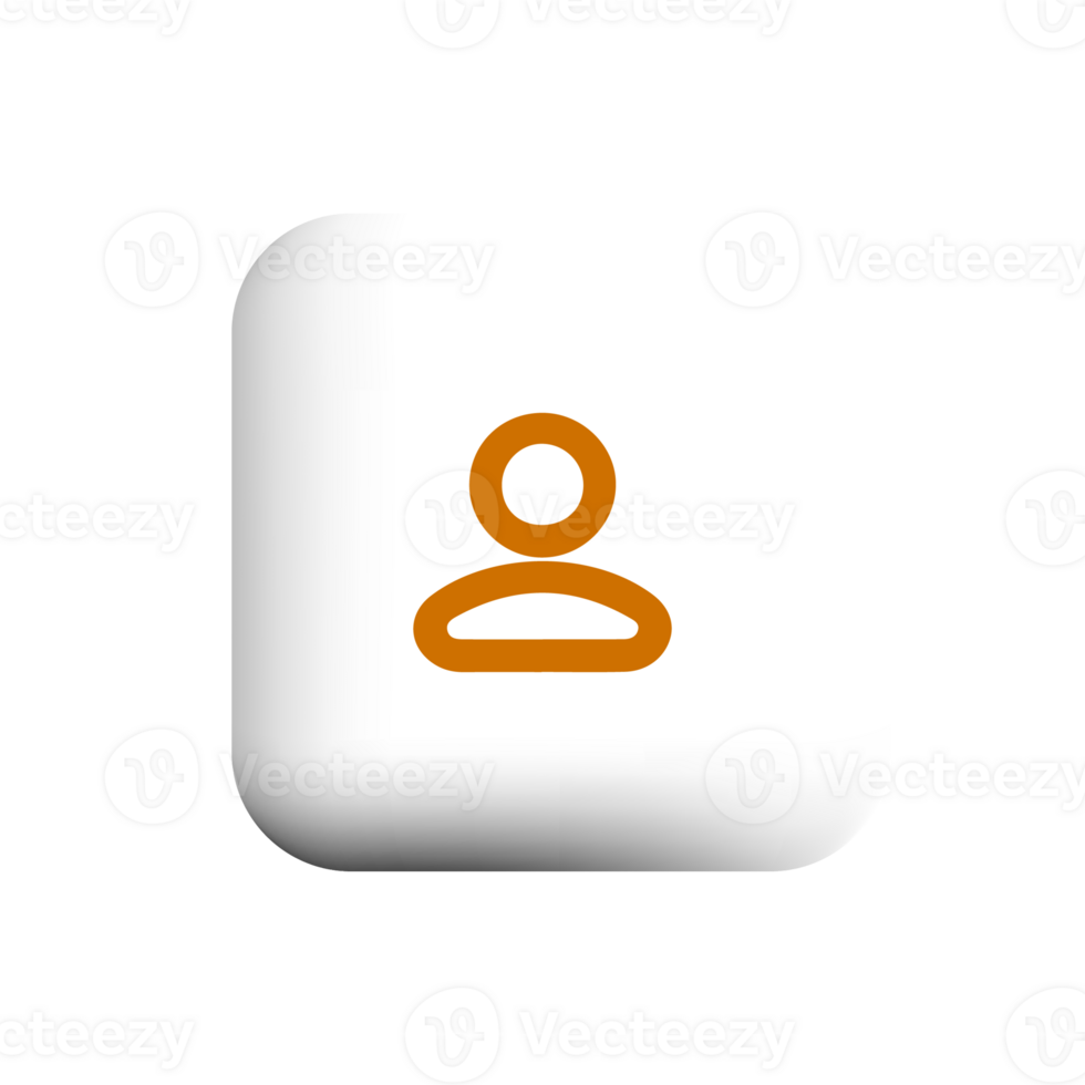 Person icon on white square button png