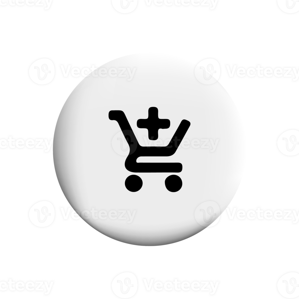 Shop cart icon on white circle png