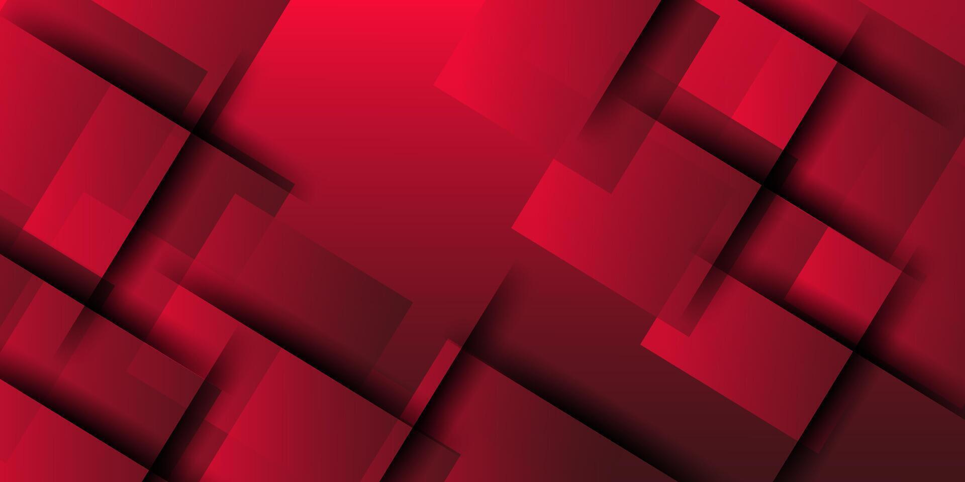 Abstract red square overlapping background design. Red background with shadow. Eps10 vector