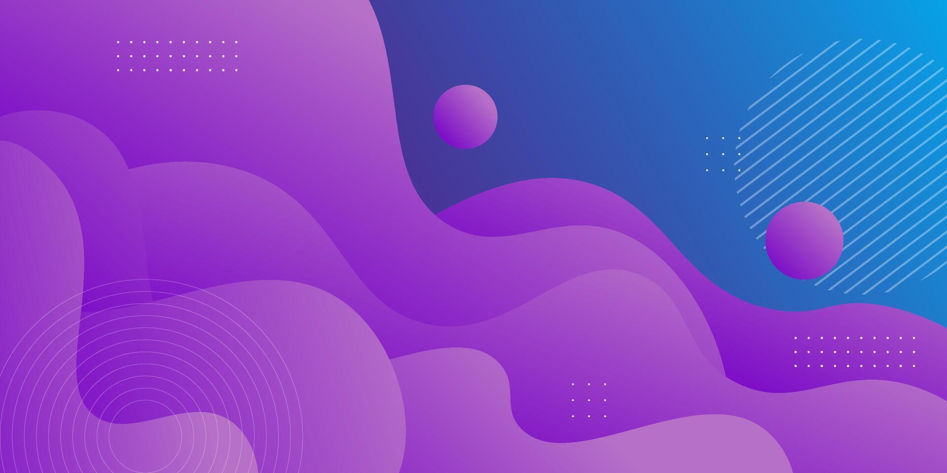 Purple geometric business banner design. Creative banner design with wave shape. Simple design on blue horizontal banner. eps10 vector