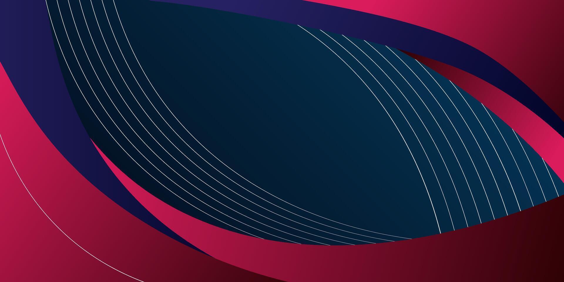 Pink and dark blue geometric business banner design. Creative banner design with wave shape as template. Simple and modern banner. Eps10 vector