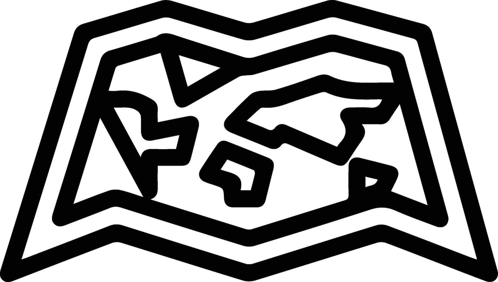 A black and white of the map outline vector