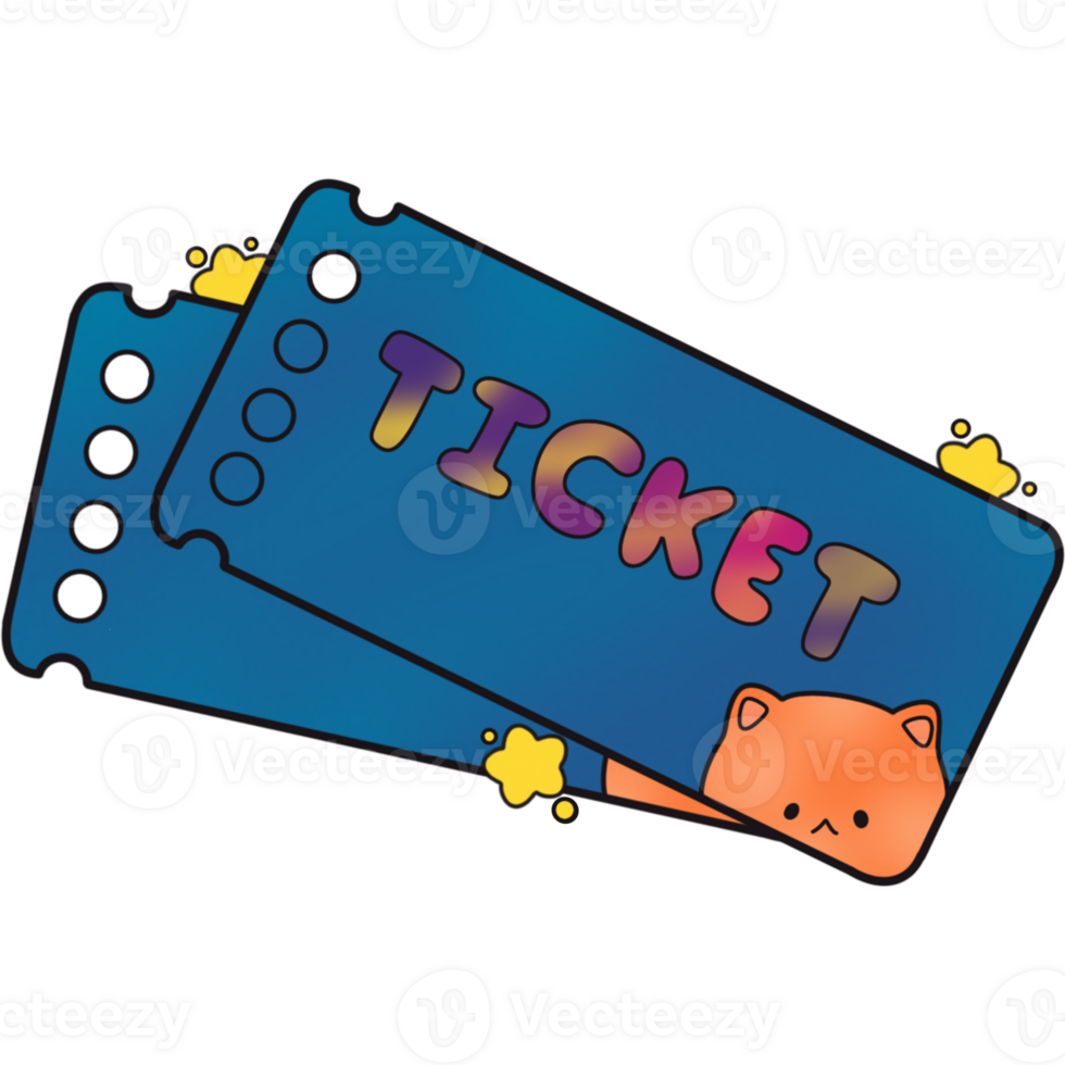 The illustration of a ticket png