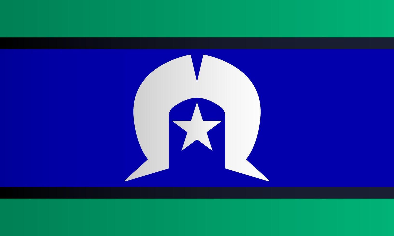 Torres Strait Islander Flag. RGB color. illustration vector