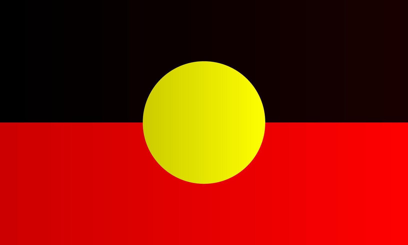 Australian Aboriginal Flag. RGB color vector