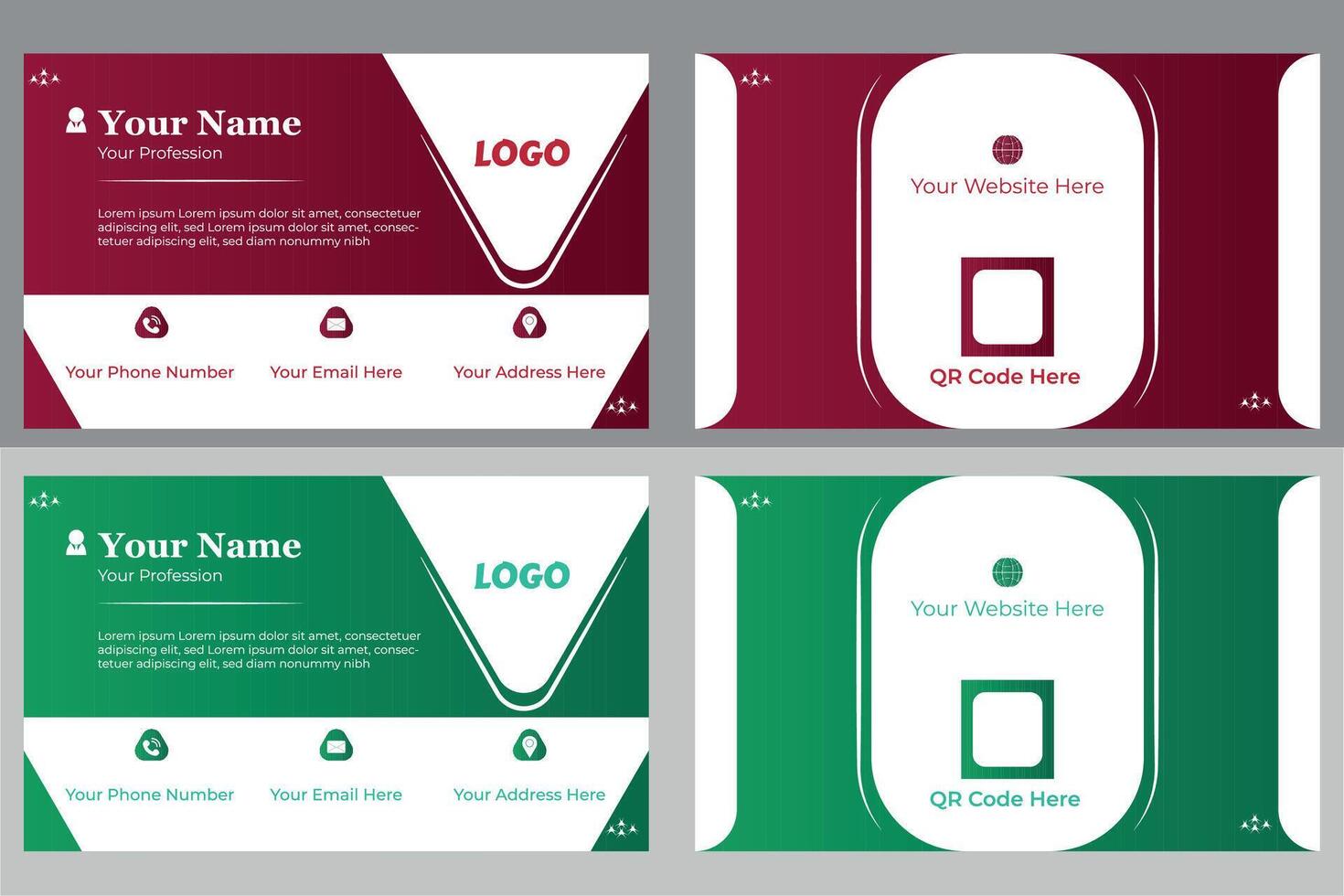 Business Card Design and professional visiting card vector